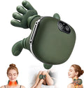 Neck Massager with Heat - Neck and Back Shiatsu Massager for Relieve Fatigue Deep Tissue Portable Neck and Shoulder Massager for Home and Travel Green