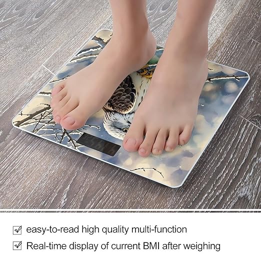 Hawk Scale for Body Weight Accurate Digital Bathroom Scale Toughened Glass High Precision Scales Smart Weight Scales with Large LCD Backlight Display Weighing Machine