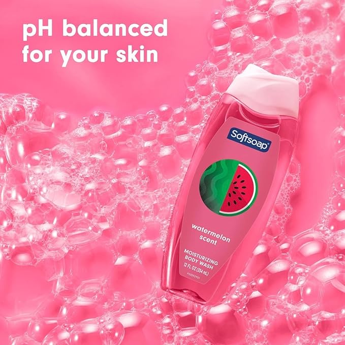 Softsoap Moisturizing Body Wash Limited Edition Summer Scents Blueberry and Watermelon 12 oz 2 Pack