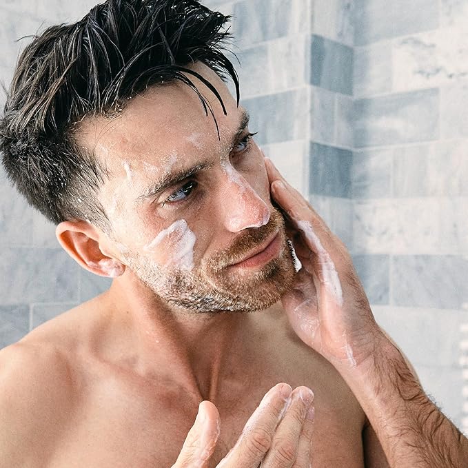 Brickell Men's Products Enhancing Gel Anti-Aging Routine Gel Facial Cleanser and Face Moisturizer Men's Skin Care Gift Set