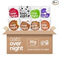 Oats Overnight Party Variety Pack - High Protein High Fiber Breakfast Protein Shake - Gluten Free Oatmeal Non GMO Oatmeal - Cookies &amp Cream Coconut Cream Pie &amp More Flavors (8 Pack)