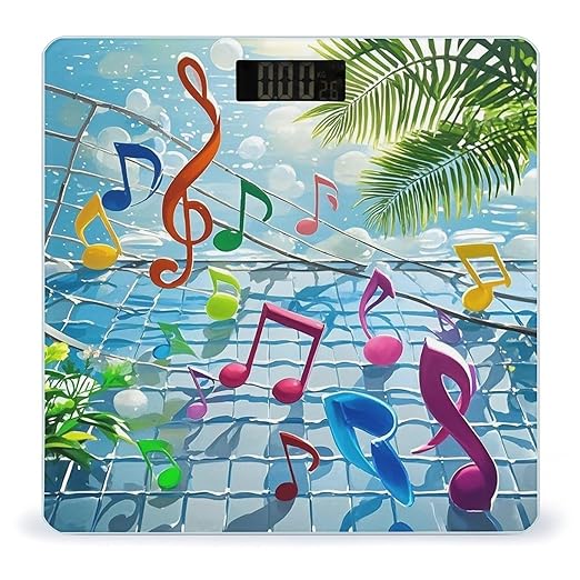 Musical Notes Scale for Body Weight Smart Scales Digital Bathroom Scale High Precision Weighing Scales with Large Display Weighing Machine for People