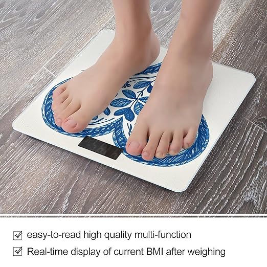 Hand Drawn Heart Scale for Body Weight Digital Bathroom Scale Accurate Smart Weight Scales with Large Display Weighing Machine High Precision Scales