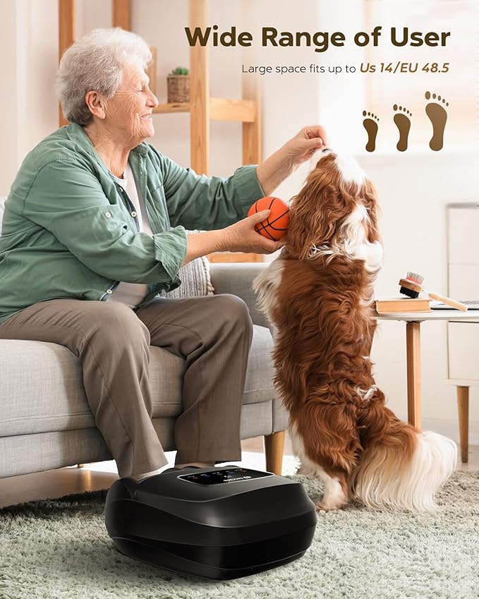 Foot Massager Machine with Heat Shiatsu Foot Massager with Remote 2026 Upgraded Deep Kneading for Plantar Fasciitis Neuropathy Birthday Gifts for Women Mom Men Dad Up to Foot Size 14
