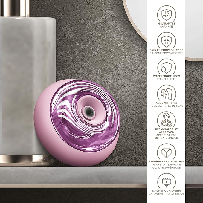 GESKE SmartAppGuided™ Sonic Cool &amp Warm Face &amp Body Massager | 9 in 1 | Electric Massager | Face &amp Body | Battery-Free Cooling &amp Warming | Firms Relaxes &amp De-Puffs Skin | with Sma