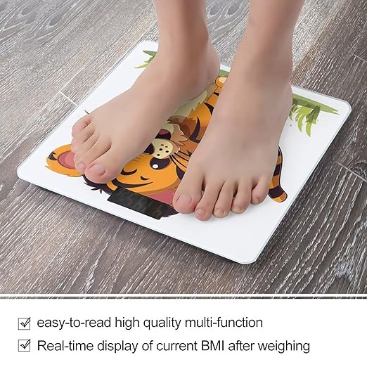 Spotted Tiger Bathroom ScaleHighly Accurate Digital Weighing Machine for People Bright LED Display Weight Scale for The Aldult Home Use