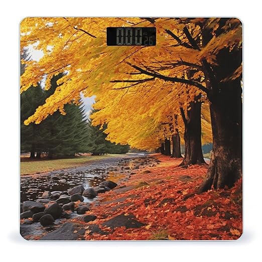 Fall Colors Scale for Body Weight Digital Bathroom Scale Accurate Smart Weight Scales with Large Display Weighing Machine High Precision Scales
