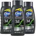 Dial Men Body Wash 3 Pack Recharge 3-in-1 Body Hair and Face Wash Cedar Leaf Scent Long Lasting All Day Fresh Body Wash for Men 20 oz. Each
