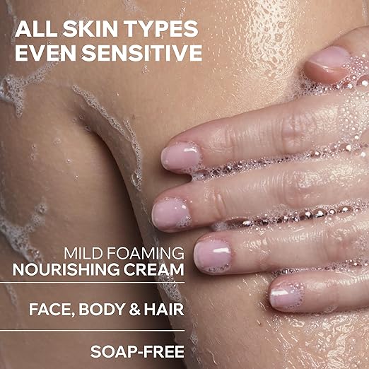 Uriage Daily Moisturizing Cleansing Cream With Shea Butter 2-In-1 Body Wash: Cleanses &amp Nourishes Fresh &amp Cocooning Perfume Face Body &amp Hair Soap-Free Physiological Ph