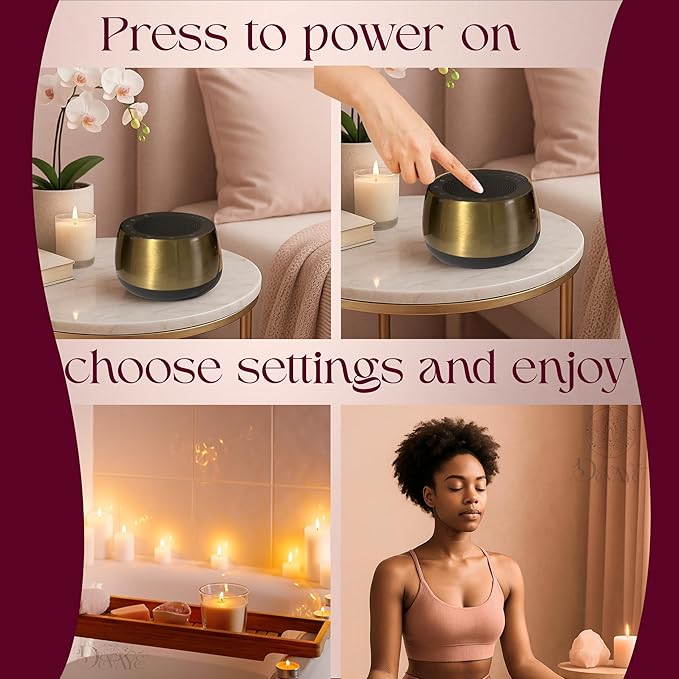 Automatic Singing Bowl Machine – Electric Tibetan Sound Bowl for Meditation Ritual &amp Sound Therapy 8 Healing Tones Rechargeable USB-C Timer &amp Volume Control