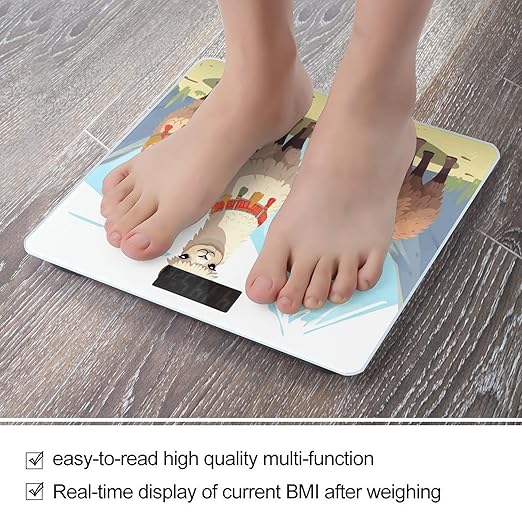 Llama and Alpaca Scale for Body Weight Smart Scales Digital Bathroom Scale High Precision Weighing Scales with Large Display Weighing Machine for People