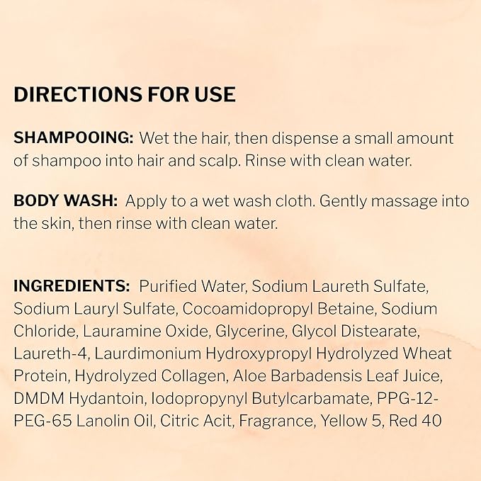 McKesson Body Wash and Shampoo - 1  Gallon Bulk Refill Full Body Wash with Aloe Apricot Scent - Sensitive Skin &amp Hair 2‑in‑1