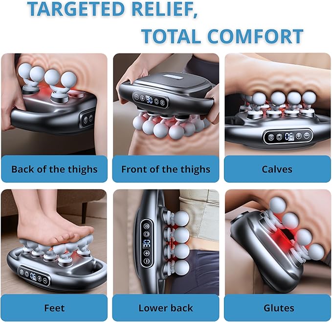 LEVILO 8 Head Massage Gun Deep Tissue for Neck Shoulder Back Massager – Massage Gun Deep Tissue for Muscle Recovery – Quiet Portable &amp Powerful Full Body Tool – Ideal Gift for Men &amp Women