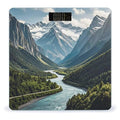 Digital Bathroom Scale for Body Weight Scale with Bright LCD Display High Accuracy Step-On Technology Auto On/Off Mountains and Rivers Digital Scales 400 Lbs /180kg