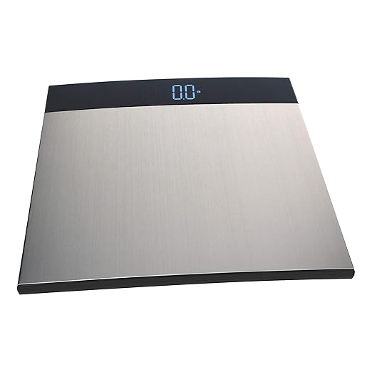 Escali Extra Large Stainless Steel Digital Electronic Bathroom Scale for Body Weight with Extra-High Capacity of 440 lb Batteries Included