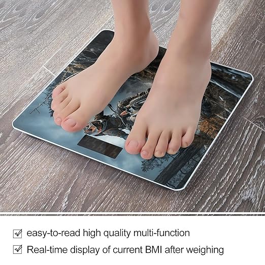 Mountain Bike Tournament Scale for Body Weight Accurate Digital Bathroom Scale Toughened Glass High Precision Scales Smart Weight Scales with Large LCD Backlight Display Weighing Machine