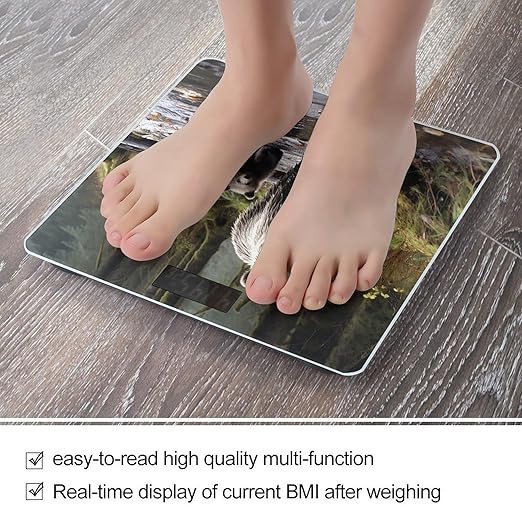 Mother Bear and Her Cubs Bathroom Scale Ultra-Bright Liquid Crystal Screen Weight Scale Accurate Bathroom Body Scales for Body Weight Bathroom Pet Home Bedroom Gift-Giving