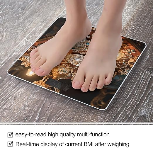 Jewelry Feast Bathroom Scale for Body Weight Bathroom Digital Electronic Weighing Scale with Back Lit LED Display Sturdy Tempered Glass Weight Watchers Scales 400lb