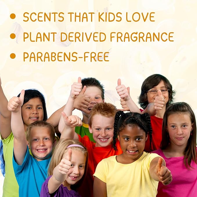 Kids Body Wash – Plant Based Gentle Moisturizer with Shea Butter – Safe for Sensitive Skin – Banana Bubbles – 3 Pack (8 oz Each)