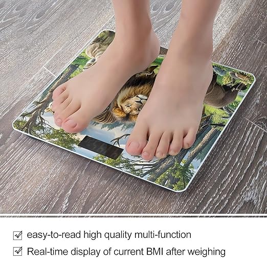 Wild Animals Scale for Body Weight Smart Scales Digital Bathroom Scale High Precision Weighing Scales with Large Display Weighing Machine for People