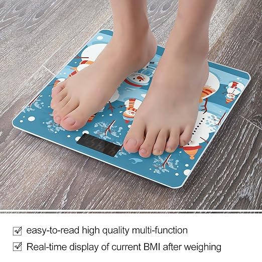 Snowman Bathroom ScaleHighly Accurate Digital Weighing Machine for People Bright LED Display Weight Scale for The Aldult Home Use