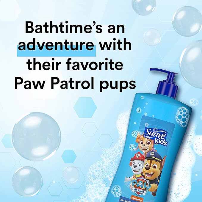 Suave Kids 3 n1 Body Wash &amp Shampoo Paw Patrol 28 oz(Pack of 8)