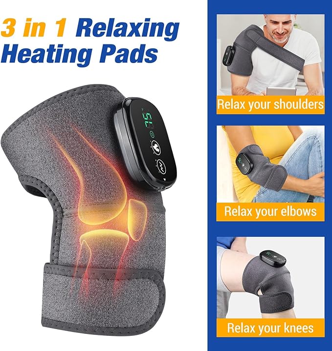 Vozdic PostCare Pro Massager Original - Portable Wrap for Knee Elbow Shoulder Pain (Gray2pcs)