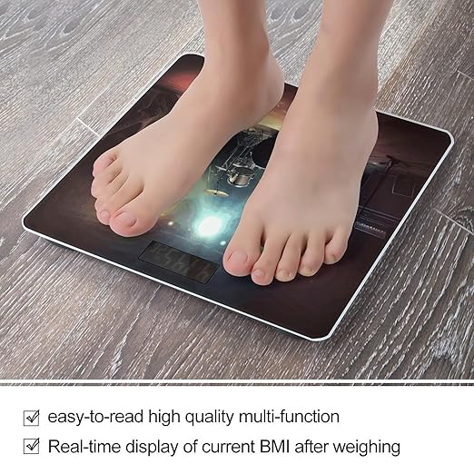 Rock Band Stage1 Weight ScaleClear LED Display Bathroom Digital Weighing ScaleTempered Glass Digital Bathroom Scale for Body Weight Capacity Up to 400 Lbs