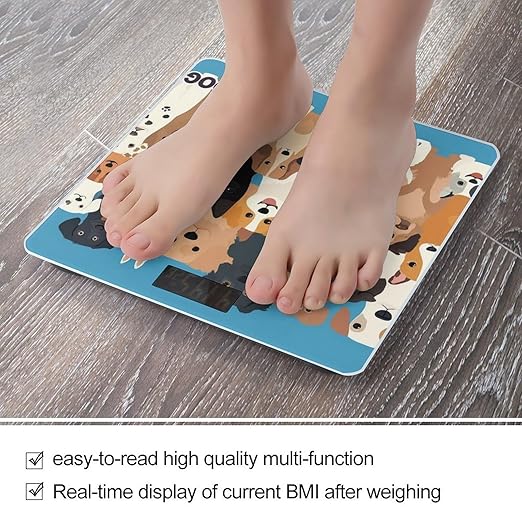 Men's Fashion Automatic Switch Digital Bathroom Weighing Scale Smart Scale Cute Puppy Dog