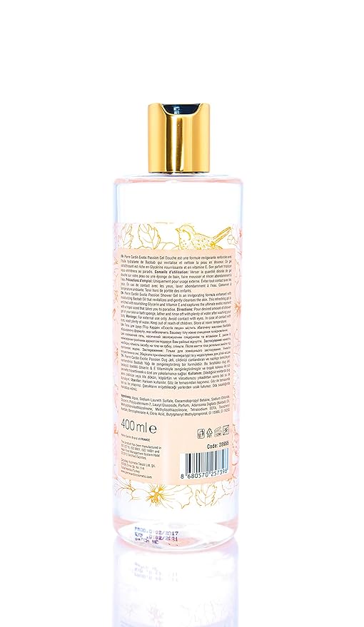 Natural Moisturizing Shower Gel Body Wash Women - Men Body wash (Exotic Passion 13.5 oz / 400 ml)