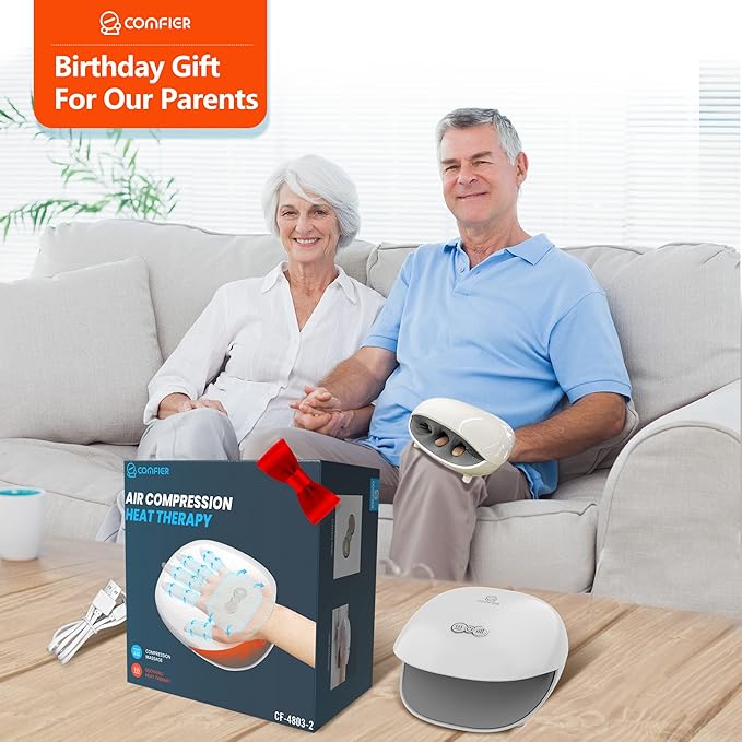 COMFIER Hand Massager for Arthritis and Carpal TunnelWireless Hand Massager with Heat &amp Compression3 Levels HeatingRechargeable Massager Machine Gifts for Women