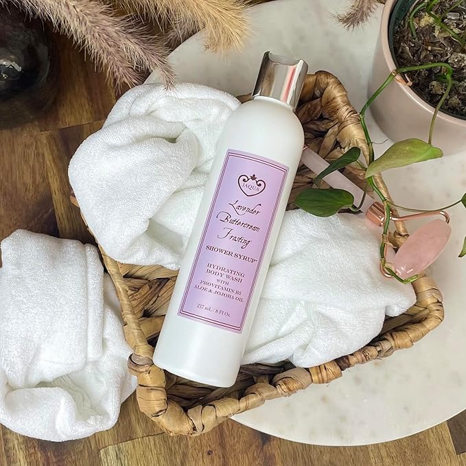 Jaqua Shower Syrup Vegan Hydrating Body Wash with Jojoba and Rosehip Oil - Lavender Buttercream Frosting