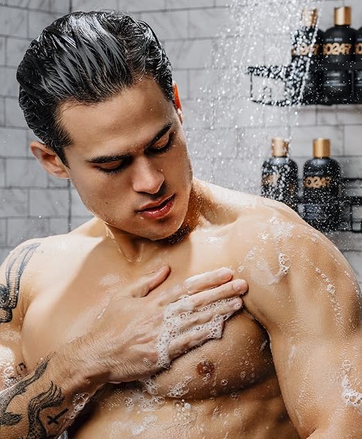 GO247 Body Wash - Luxurious Daily Cleanser for Men - Nourishes &amp Softens Skin with Aloe Vera Honey &amp Vitamin B5 - Rich Lather &amp Fresh Masculine Scent 8 Fl Oz