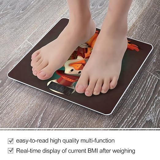 Happy Thanksgiving Turkey Bathroom Scale Weight Scale for Body WeightHighly Accurate Digital Weighing Machine Clear LED Display Digital Bathroom Body Scale 400lb/182kg
