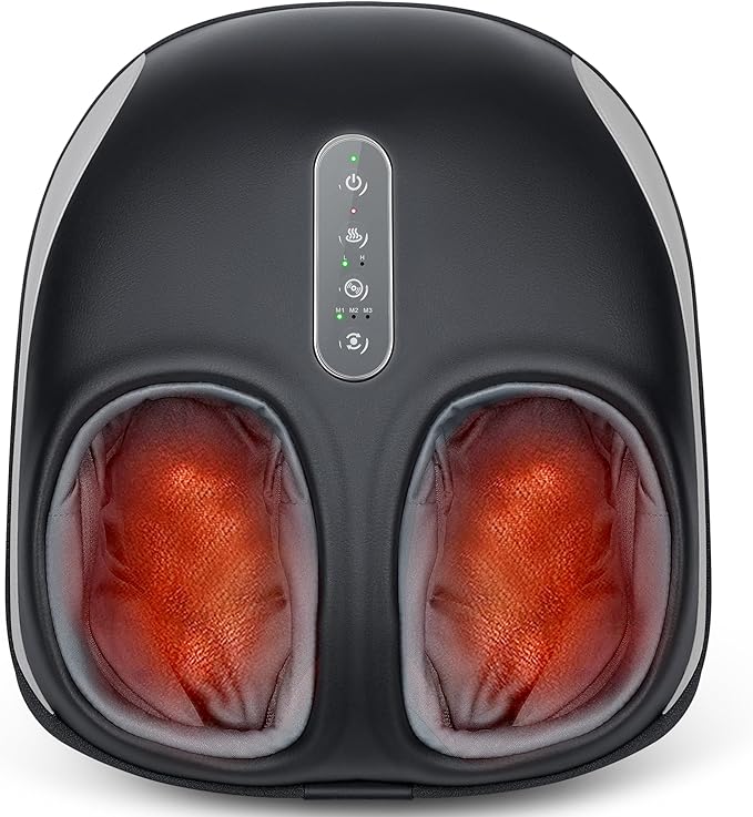 Nekteck Shiatsu Foot Massager with Heat Heated Foot Massager Machine for Neuropathy &amp Plantar Fasciitis Adjustable Intensity FSA Eligible HSA Store Eligible Ideal Gifts for Women &amp Men
