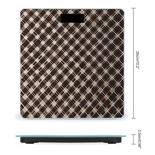 Brown and White Scale for Body Weight Digital Bathroom Scale Accurate Smart Weight Scales with Large Display Weighing Machine High Precision Scales