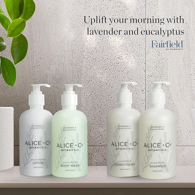 Alice + Co. Skin Care Bundle - Body Wash &amp Body Lotion - Lavender &amp Eucalyptus - 1 of Each