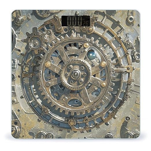 Steampunk Mechanical Gears Scale for Body Weight Smart Scales Digital Bathroom Scale High Precision Weighing Scales with Large Display Weighing Machine for People