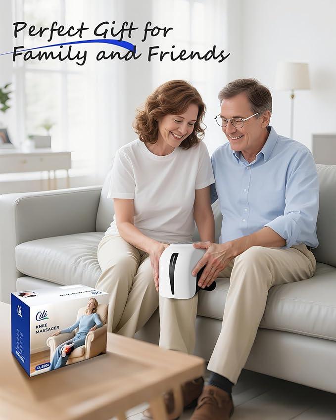 CILI Cordless Knee Massager with Heat &amp VibrationRed Light Knee Massager for Pain ReliefHeated Knee Brace with 3 Heat &amp 3 Vibration Levels Heating Pad for Knee PainGifts for WomenMen
