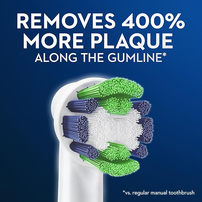 Oral-B Electric Toothbrush Replacement Brush Heads Precision Clean White 1 Count + 1 Daily Clean White
