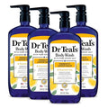 Dr Teal's Body Wash with Pure Epsom Salt with Prebiotic Lemon Balm &amp Sage 24 fl oz (Pack of 4)