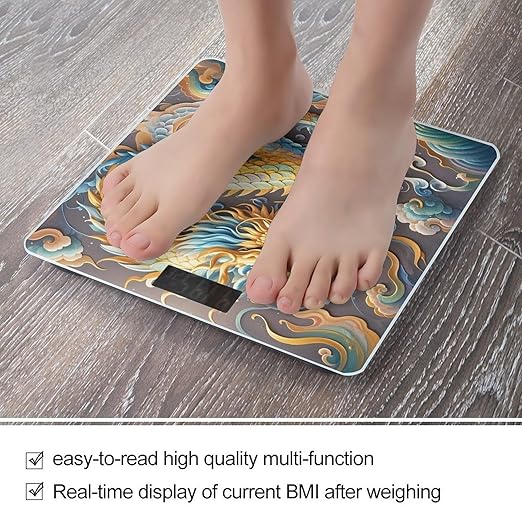 Dragon Art Scale for Body Weight Smart Scales Digital Bathroom Scale High Precision Weighing Scales with Large Display Weighing Machine for People