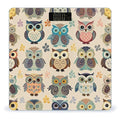 Color Owl Pattern Scale for Body Weight Accurate Digital Bathroom Scale Toughened Glass High Precision Scales Smart Weight Scales with Large LCD Backlight Display Weighing Machine