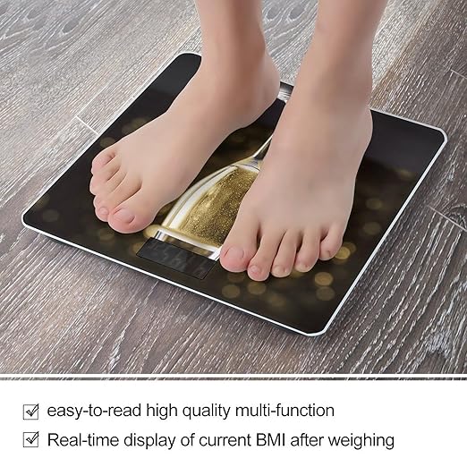 Champagne Weight Scale for Body Weight Digital Bathroom Scale High Capacity Accurate Digital Weighing Scales and Easy-to-Read on Backlit LCD Display Scales