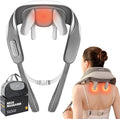 Neck Massager for Pain Relief Deep Tissue Shiatsu Neck and Back Massager With Heat Electric Massage Pillow for Shoulder Leg Body Muscle Pain Relief Gifts For Women Men Mom Dad (Grey【with bag】)