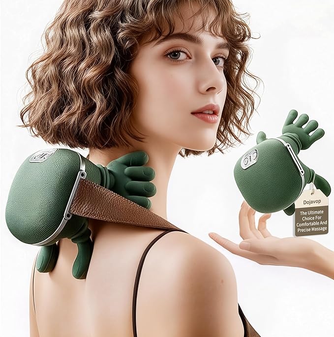 Neck Massager with Heat for Pain Relief Deep Tissue Cordless Neck and Shoulder Massager with Heat and Fingers Bionic Hand Electric Cervical Back Massagers