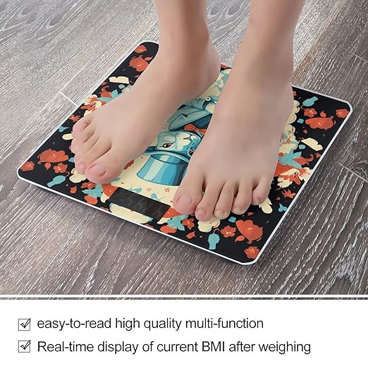 Magician Rabbit Bathroom Scale for Body Weight Bathroom Weighing Scale with Backlit LCD Display Highly Accurate Measures Weight Up to 180kg