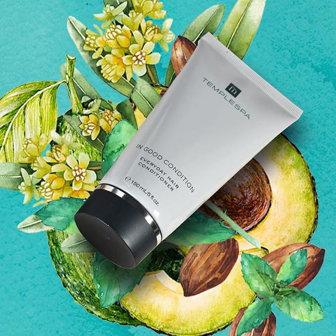 TEMPLESPA | TOP TO TOE SPA | Luxury Shower Gel Shampoo Conditioner and Calming Skin Balm Moisturiser Natural Ingredients Vegan 4 x 5 fl.oz.