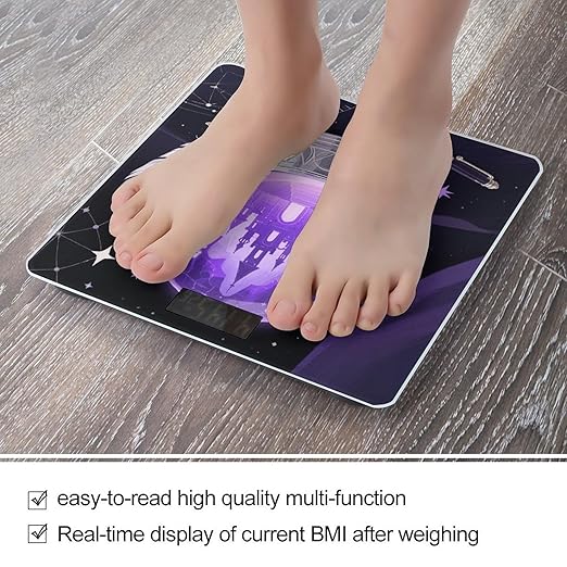 Magic Crystal Ball Scale for Body Weight Sturdy Tempered Glass Weighing Scales with LCD Display Accurate Digital Bathroom Scale Convenient Body Fat Smart Scales Easy Read