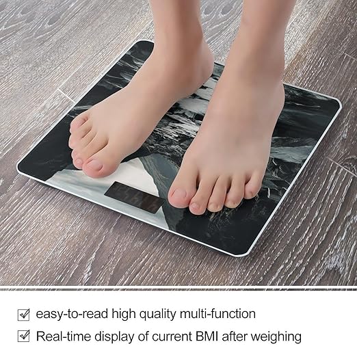 River and Gray Rocks Bathroom Scale Ultra-Bright Liquid Crystal Screen Weight Scale Accurate Bathroom Body Scales for Body Weight Bathroom Pet Home Bedroom Gift-Giving